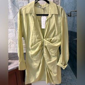 Zara Yellowish green dress